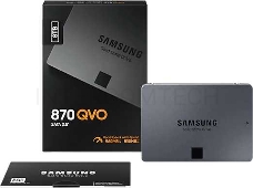 Твердотельный накопитель SSD 2.5 8TB Samsung 870 QVO Client SSD MZ-77Q8T0BW SATA 6Gb/s, 560/530, IOPS 98/88K, MTBF 1.5M, QLC, 4096MB, 2880TBW, 0.33DWPD, RTL (396014)