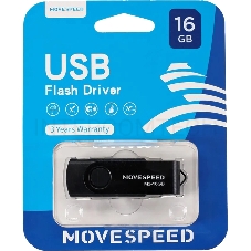 Накопитель USB2.0 16GB Move Speed M2 черный