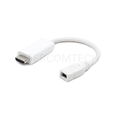 Переходник miniDisplayPort - HDMI, Cablexpert A-mDPF-HDMIM-001-W, 20F/19M, длина 10см, белый, пакет
