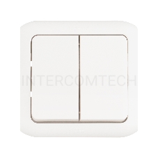 Выключатель 10A 2кл., IP44, бел. Quteo