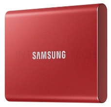 Твердотельный накопитель Samsung SSD 500GB T7 Touch, USB Type-C, R/W 1000/1050MB/s, Red