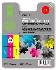 Картридж струйный Cactus CS-CL51 многоцветный для Canon MP150 MP160 MP170 MP180 (18ml)