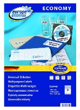 Этикетки Europe100 ELA048-100 ELA048 A4 70x16.9мм 51шт на листе/70г/м2/100л./белый матовое самоклей. универсальная