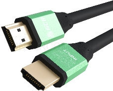 Кабель Greenconnect 1.2m HDMI  версия 2.0, HDR 4:2:2, Ultra HD, 4K 60 fps 60Hz/5K*30Hz, 3D, AUDIO, 18.0 Гбит/с, 28/28 AWG, OD7.3mm, тройной экран, черный, AL корпус зеленый (GCR-50961)