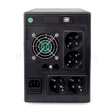 Источник бесперебойного питания Powerman Smart Sine 1500VA/1050W, 220V, Line-Interactive, LCD, Tower, Out: 4xShuko, Black*SmartSine1500