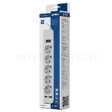 Фильтр SVEN SF-05LU 1,8 м (5 евро розеток,2 USB) белый, цветная коробка Surge protector SVEN SF-05LU 1,8 м (5 евро розеток,2 USB) белый, цветная коробка