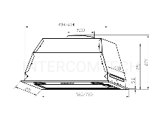 Вытяжка встраиваемая Lex GS Bloc P 600 IV LIGHT слоновая кость управление: кнопочное (1 мотор)