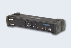 Переключатель KVM ATEN CS1784A-AT-G KVM+Audio+USB 2.0, 1 user USB+DVI => 4 cpu USB+DVI, со шнурами USB 4х1.8м., 2560x1600 60Hz DVI-D Dual Link/2048x