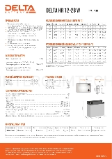 Батарея Delta HR 12-28 W (12V, 7Ah)