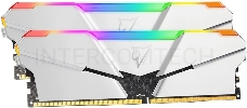 Модуль памяти DDR4 Netac Shadow RGB 16GB (2x8GB) 3600MHz CL16 1.35V / NTSRD4P36DP-16S / Silver / with radiator