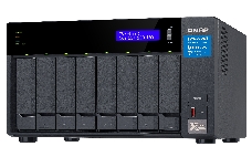 Сетевое хранилище без дисков SMB QNAP TVS-872XT-i5-16G 8-Bay NAS, Intel Core i5-8400T 6-core 1.7 GHz  (up to 3.3GHz), 16GB DDR4 RAM (max 32GB RAM), 8x 2.5/3.5 SATA HDD/SSD + 2x M.2 PCIe  SSD slot, 2xGbE LAN, 1 x 10GBase-T, 2 x Thunderbolt 3 port