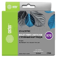 Картридж струйный Cactus CS-LC970C голубой для Brother DCP-135C/150C/MFC-235C (20ml)