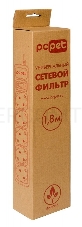 Сетевой фильтр PC Pet AP01006-E-BK (UPS) 1.8м (5 розеток) черный