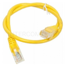 Кабель Патч-корд Lanmaster UTP TWT-45-45-0.5-YL вилка RJ-45-вилка RJ-45 кат.5е 0.5м желтый ПВХ (уп.:1шт)