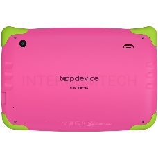 Планшет Topdevice Kids Tablet K7, 7.0 (1024x600) IPS display, Android 11 (Go edition) + HMS apps, up to 1.8GHz 4-core RK3566, 2/16GB, BT 4.1, WiFi, USB-C, microSD card slot, 0.3MP front cam + 2.0MP rear cam, 3000mAh bat, Pink