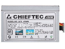 Блок питания  Chieftec 450W OEM SFX-450BS SFX, v2.3,  A.PFC, КПД>85%, 4x SATA, 2x MOLEX, 1x PCI-E (6-Pin), Fan 8 cm.