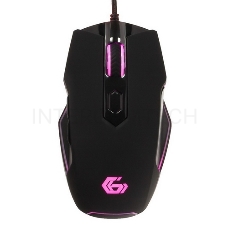 Мышь игровая Gembird MG-740 черный USB {чип Avago, 4000DPI, 6кн, подсвет 16млн цв, ПО, каб ткан 1.7м}