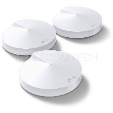 Маршрутизатор TP-Link TP-Link DECO M5(3-PACK) AC1300 Домашняя Wi-Fi система, чипсет Qualcomm, два диапазона (Dual-Band), поддержка стандартов 802.11ac/a/b/g/n, 717 МГц четырёхъядерный процессор, Bluetooth 4.2, 2 гигабитных порта Ethernet, 1 порт USB Type-