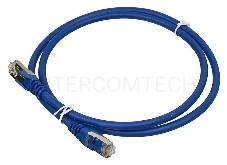 Кабель Патч-корд Lanmaster FTP LAN-PC45/S6-1.0-BL вилка RJ-45-вилка RJ-45 кат.6 1м синий LSZH