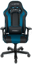 Игровое кресло DXRacer King чёрно-синее (OH/KS99/NB, экокожа, регулируемый угол наклона)