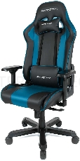 Игровое кресло DXRacer King чёрно-синее (OH/KS99/NB, экокожа, регулируемый угол наклона)