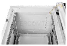 Шкаф телекоммуникационный напольный 42U (600x1000) дверь стекло (3 места), черный