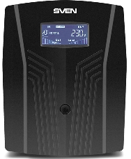 Источник бесперебойного питания UPS Sven Pro 1500 (1000 WA, LCD, USB, RG-45, 3 евро розетки )