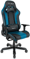 Игровое кресло DXRacer King чёрно-синее (OH/KS99/NB, экокожа, регулируемый угол наклона)