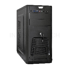 Корпус Miditower ExeGate CP-603UB Black, ATX, <CP450W, 80mm>, 2*USB+2*USB3.0, Audio, замок блокировки кнопки питания