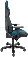 Игровое кресло DXRacer King чёрно-синее (OH/KS99/NB, экокожа, регулируемый угол наклона)