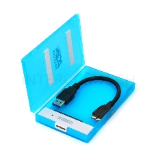 Внешний корпус 2.5 SATA HDD/SSD AgeStar 3UBCP1-6G (BLUE) USB 3.0, пластик, синий, безвинтовая конструкция