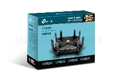 Беспроводный двухдиапазонный маршрутизатор TP-Link Archer AX6000, 5952Мбит/с (5 ГГц до 4804 Мбит/с + 2,4 ГГц: до 1148Мбит/с),  1x WAN 2,5 Гбит/с,  8x LAN 1000 Мбит/с, 1x  USB-A 3.0 + 1x  USB-C 3.0, 8 внешних антенн