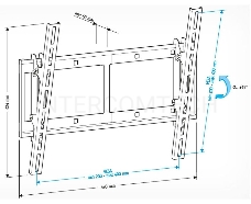 Кронштейн для телевизора Holder LCD-T4609 черный 32-65 макс.60кг настенный наклон