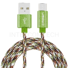 Кабель Crown USB - USB Type-C CMCU-3092C military