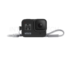 GoPro Силиконовый чехол с ремешком для камеры HERO8 черный AJSST-001 (Sleeve +  Lanyard)