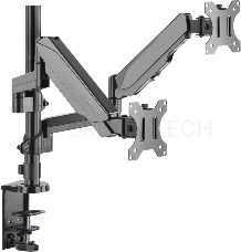 Кронштейн (держатель) ONKRON G140 для двух мониторов 13-32 дюймов настольный, черный