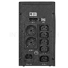 Источник бесперебойного питания CROWN Line Intractive CMU-SP800 COMBO USB 800VA\480W, корпус металл, 1x12V/9AH, розетки 4*IEC + 2*EURO+1*IEC bybass, трансформатор AVR 140-290V, съёмный кабель 1.2 м, порт RJ11/45, порт USB, защита: от перегрузки, от КЗ, от