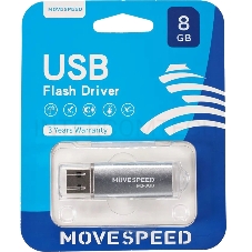 Накопитель USB2.0 8GB Move Speed M3 серебро