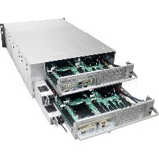 Серверная платформа/ HA401-VG, 4U 24-bay storage server, 24x SATA/SAS hot-swap 3.5/2.5 universal bay, 2x canister, 4x 9mm 2.5 internal bay, 12G expander board with 2x SFF-8643, 2x SFF-8644, 1300W 1+1 redundant power supply, 4x 6056 fans, 2U heatsink, A