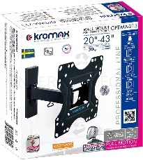 Кронштейн KROMAX OPTIMA-213 black 20- 43  ЖК телевизор