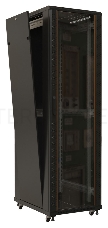 Шкаф телекоммуникационный напольный Hyperline TTB, IP20, 42U, 2055х800х1000 мм (ВхШхГ), дверь: стекло, боковая панель: сплошная, разборный, цвет: чёрн