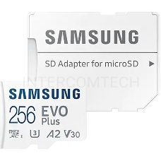 Флеш карта microSDXC 256GB Samsung  Class 10, A2, V30, UHS-I (U3), R 130 МБ/с, <MB-MC256KA/APC> адаптер на SD