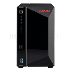 Сетевое хранилище ASUSTOR AS5202T 2-Bay NAS/Media player/Intel Celeron J4005 2.0GHz up to 2.7GHz (Dual-Core ), 2GB SO-DIMM DDR4, noHDD(HDD,SSD),/2x 2,5Gb (LAN)/3xUSB3.2,HDMI/4ip camera license ; 90IX0171-BW3S10
