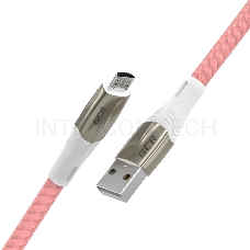 Кабель 1.2m GCR MicroUSB series MERCEDES, PINK NYLON, супер быстрая зарядка, 28/22 AWG, GCR-51954 GCR Кабель 1.2m MicroUSB series MERCEDES, PINK NYLON, супер быстрая зарядка, 28/22 AWG, GCR-51954