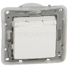 Розетка ETIKA 2К+З, IP44, бел. ETIKA Розетка 2К+З, IP44, бел.