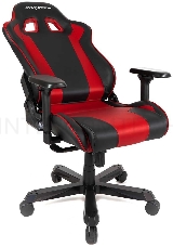 Игровое кресло DXRacer King чёрно-красное (OH/KS99/NR, экокожа, регулируемый угол наклона)