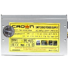 Блок питания CROWN CM-PS500 office (20+4in, 120mm FAN, SATA*2, PATA(big Molex)*3, FDD*1, 4+4pin, Lines 1x12V OEM, скоба)