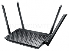 Маршрутизатор беспроводной Asus RT-AC1200 10/100BASE-TX черный (Dual Band)