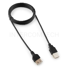 Кабель AM/AF USB2.0 1.8м удлинитель Gembird/Cablexpert CC-USB2-AMAF-6B USB 2.0, черный, пакет 