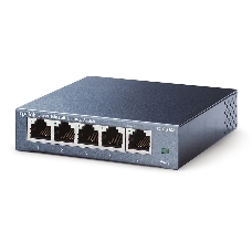 Коммутатор TP-Link SOHO  TL-SG105  5-port Desktop Gigabit Switch, 5 10/100/1000M RJ45 ports, metal case